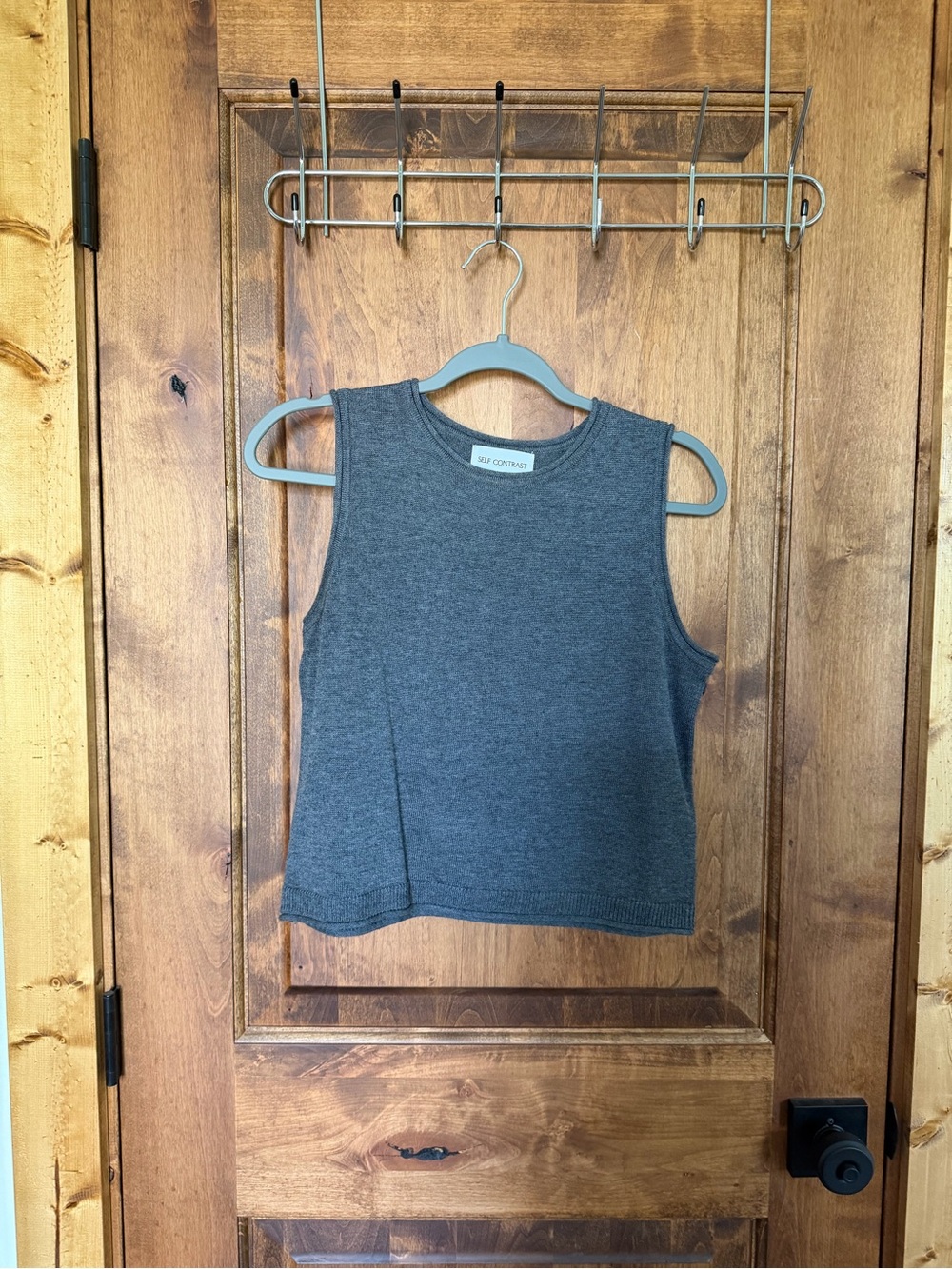 Astr Charcoal Gray Sleeveless Knit Tank